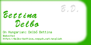 bettina delbo business card